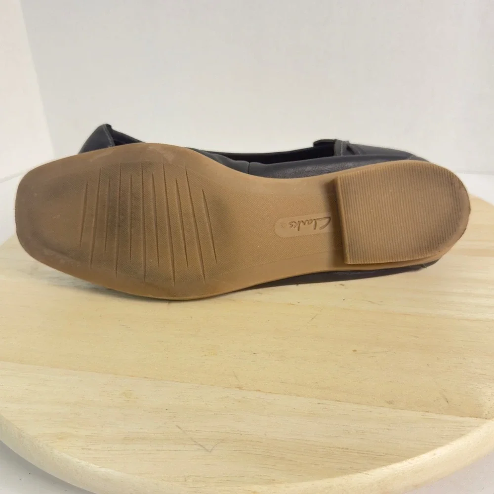 Clarks Collection Women's Shoes Blue Leather Mary Jane Flats Size 10M‎